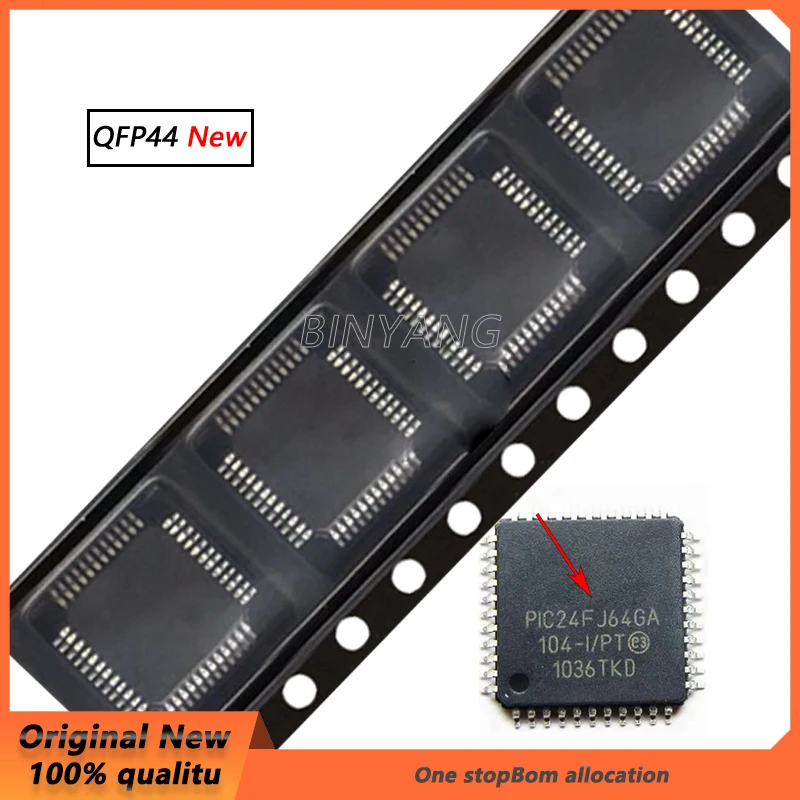 

(5piece)100% New PIC24FJ64GA104-I/PT PIC24FJ64GA104 QFP44 In Stock Chipset