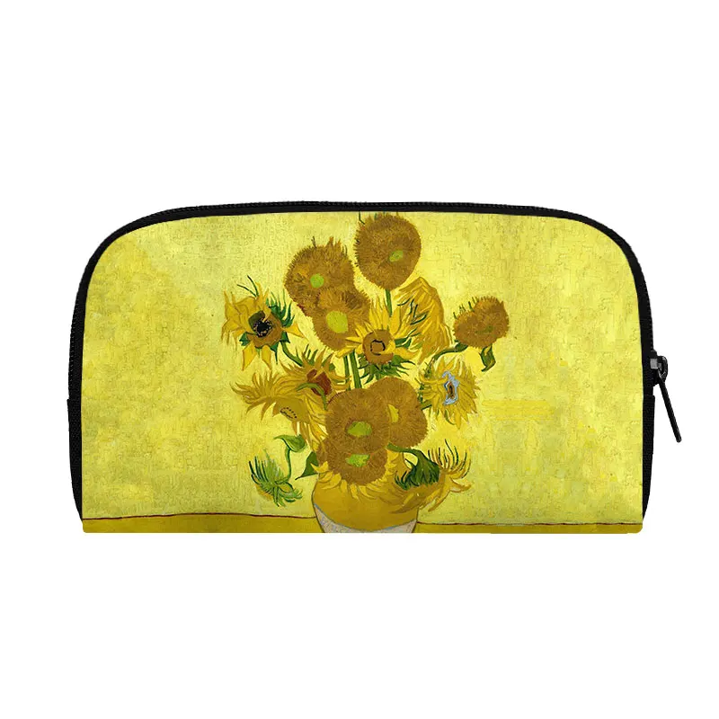 

Classical Van Gogh Starlit Night / Sunflower Art Print Wallet Women Purses Phone Holder Money Coin Bag Portable Long Wallets