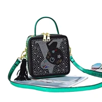 luxury designer mini bags for women tassel rivet ita bag box shoulder high quality leather tote tassel handbag sac a main