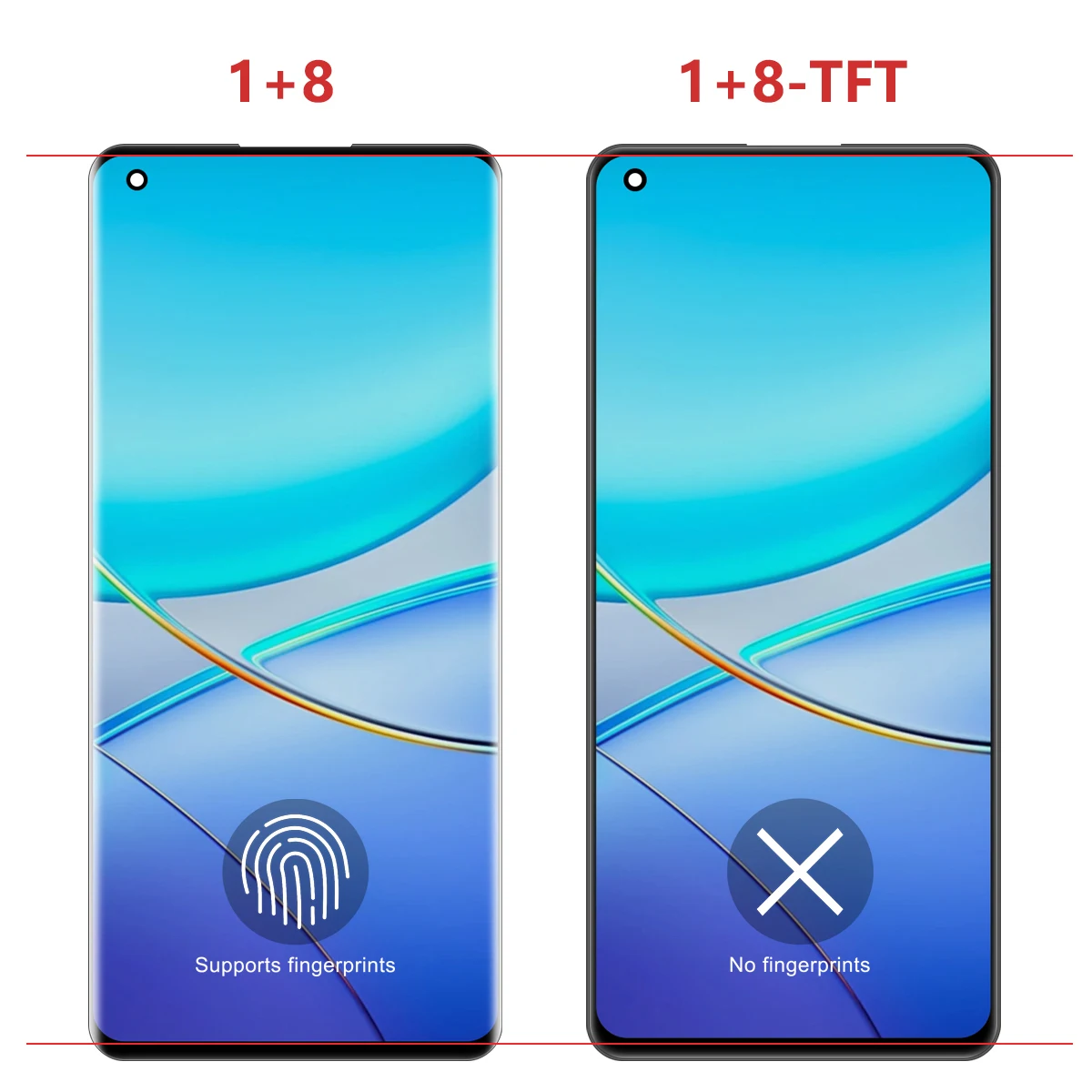 6 55 ''для OnePlus 8 протестированный 1 + IN2013 IN2017 IN2010 IN2019 ЖК-дисплей сменный