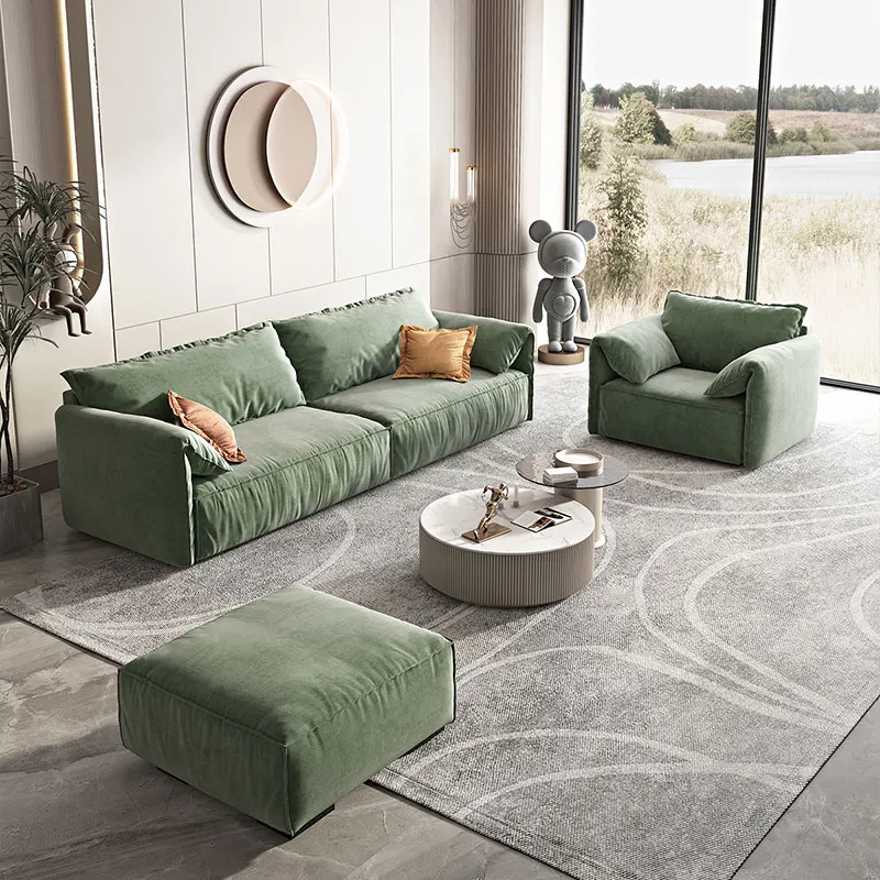 

Современный роскошный тканевый диван для гостиной, квартиры, фланелевый материал, диван-кровать, диван на 2/3/4 места, индивидуальный цвет