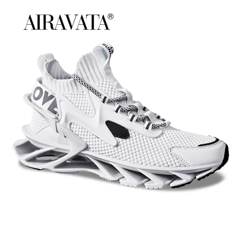 Running Shoes Men Cushioned Outdoor Sport Traniers Mesh Breathable Sneakers Flat Casual Mens Shoes