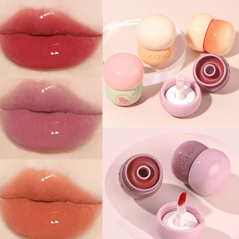 

Mushroom Canned Lipstick Lips Makeup Ice Tea Water Mirror Lip Gloss Moisturizing Sexy Lip Tint Lasting Lip Glaze Korean Cosmetic
