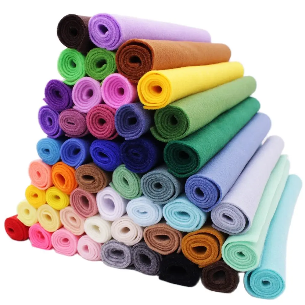 High Density Soft Felt Fabric 1.2mm 25cmx28cm Non-Woven Sheet For DIY Sewing Crafts, Doll ,Toys Accessories Material