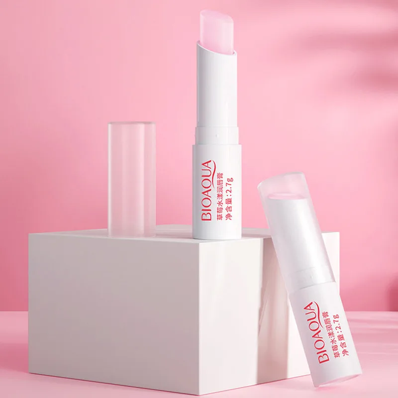 

2022 Hot Sale Women Lip balm Strawberry Temperature Changed Color Lip Balm Pink Moisturizer Nutritious Lipstick Beauty Lip Care