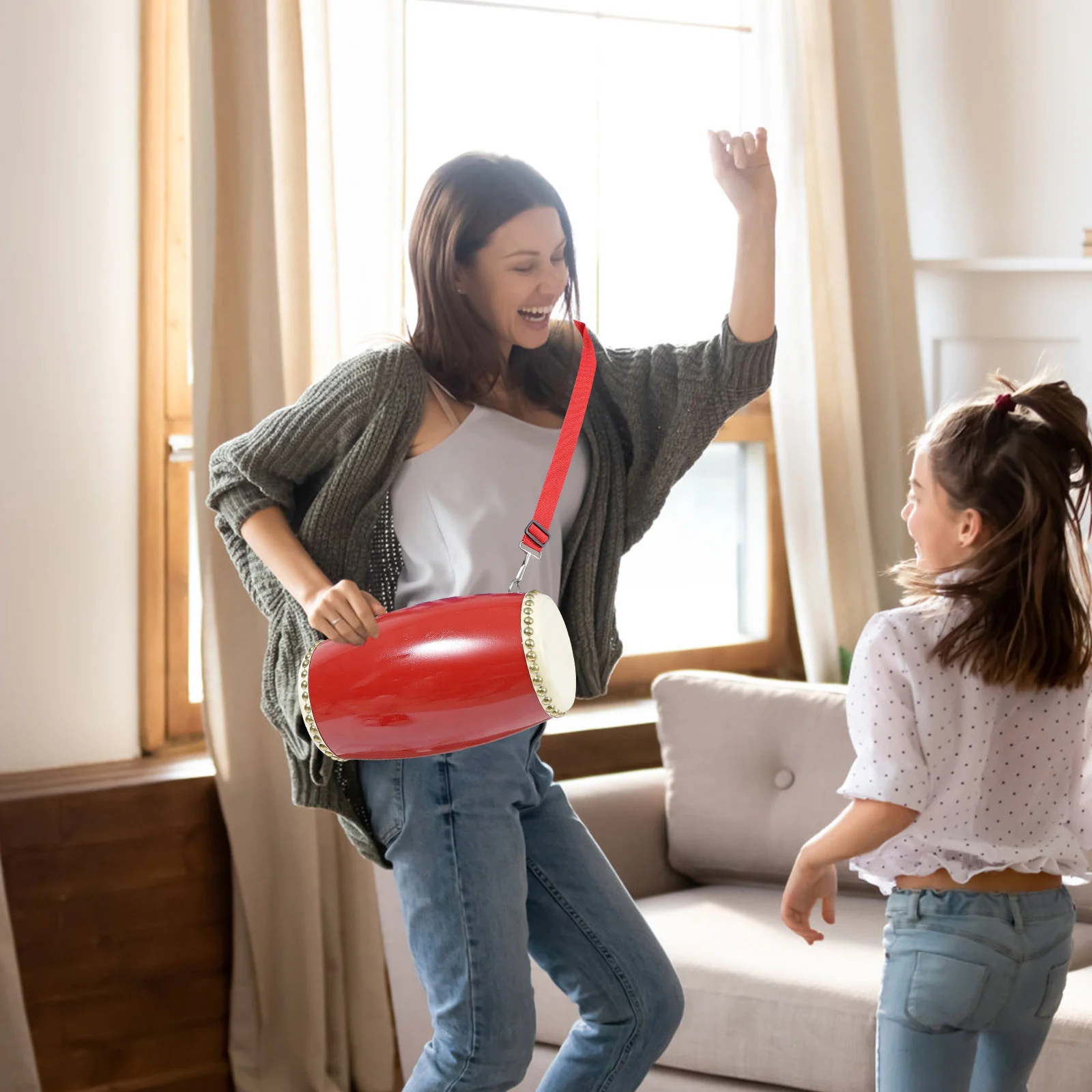 Поясной барабан из овчины простой профессиональный ручной забавный для торжеств