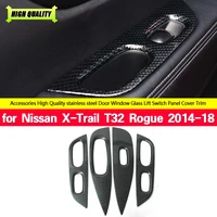 for nissan x trail xtrail t32 rogue 2014 2017 2018 abs window control panel glass lift switch cover trim car styling accessories