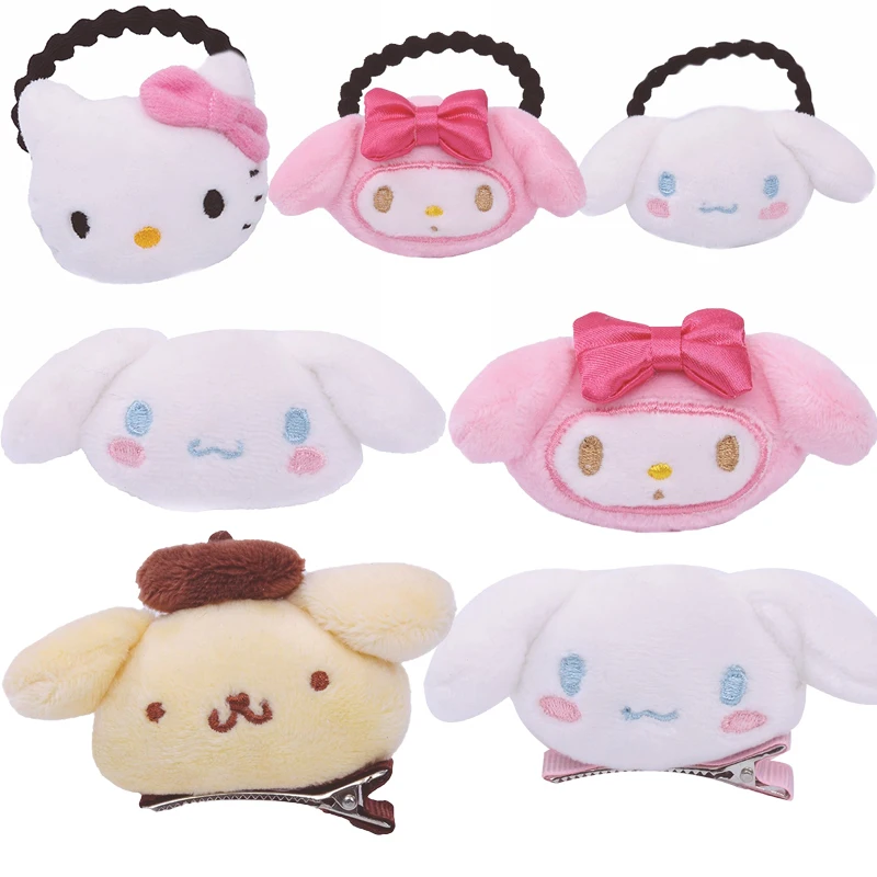 

Заколка для волос Mymelody Kittys Kuromi Onpompurin Cinnamorol nakacco аниме фигурка серия Kawaii Girl повязка на голову популярный подарок игрушка
