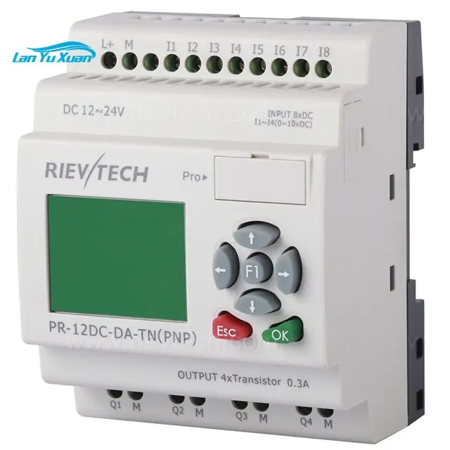 

RIEV TECH Mini PLC PR-12DC-DA-TN spliter programable plc controller automatic 100xry extension plc card dust