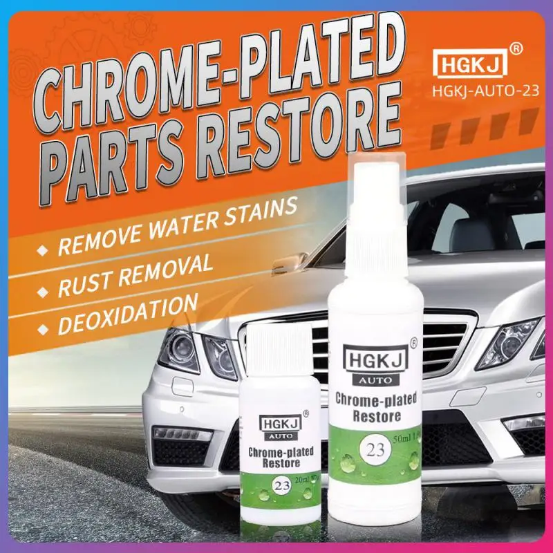 

HGKJ-23-20ml Chrome Plate Retreading Agent Car Logo Rust Removal Spray Cleaner Rust Converter Clean Accessories