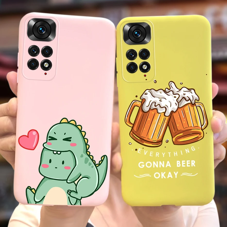 Чехол для Xiaomi Redmi Note 11 Стильный чехол 11S 4G с рисунком конфет мягкий телефона из ТПУ