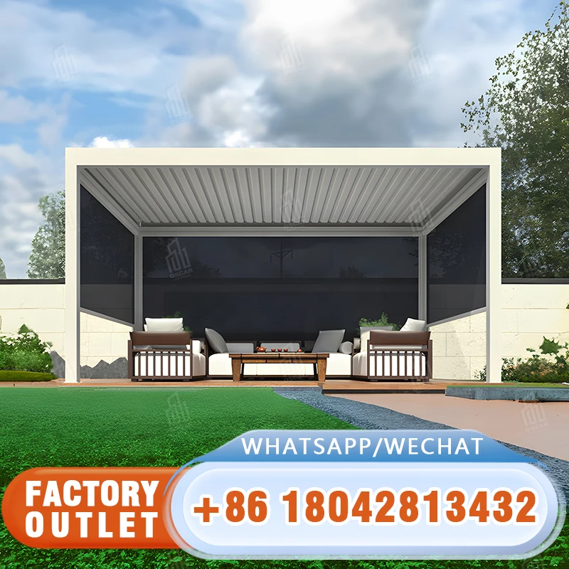 Альтанка для улицы водонепроницаемый павильон пергола 4X6 3X3M биоклиматический