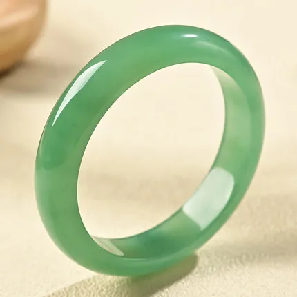 

Natural Burmese Emerald Light Green 54mm-64mm Bracelet Elegant Princess Jewelry for Mom and Girlfriend