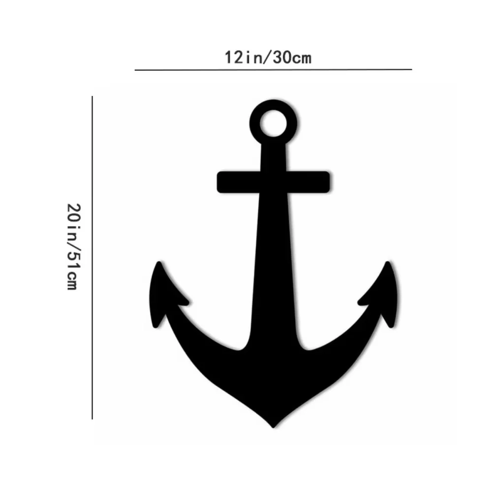 Черный Морской Якорь Настенное Искусство Металлическая Декоративная Деталь