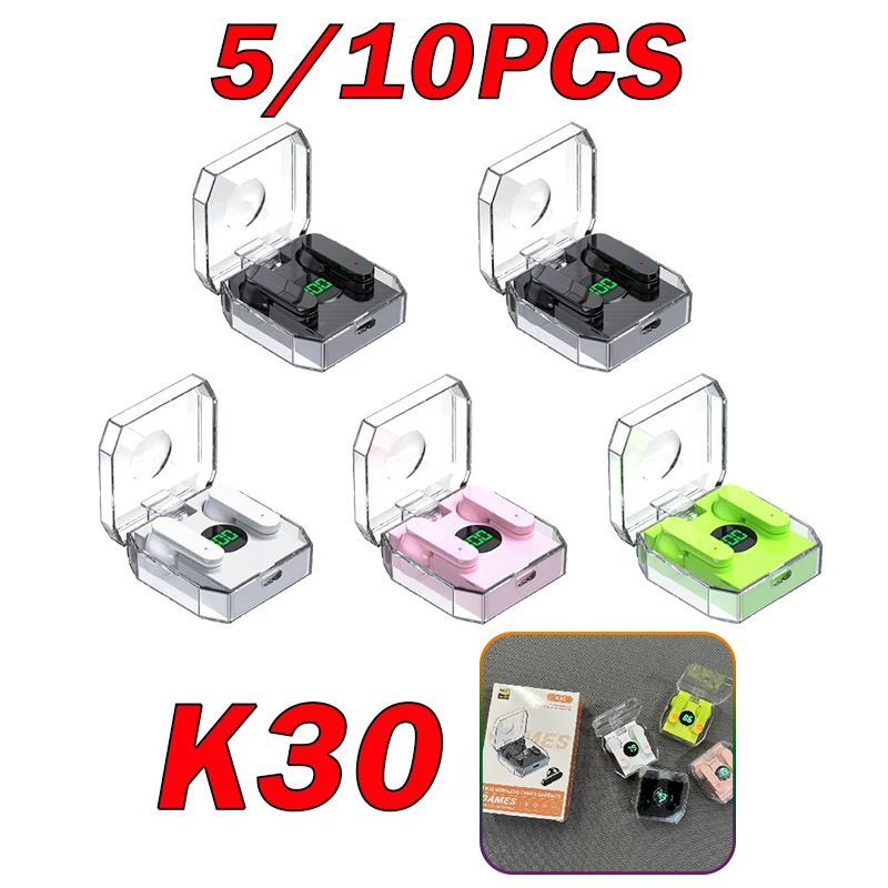 

10PCS K30 TWS Wireless Bluetooth headset 5.3 headphone Earphone bluetooth Stereo Headset Mini Earbuds with Mic pk f9 e7s a6s