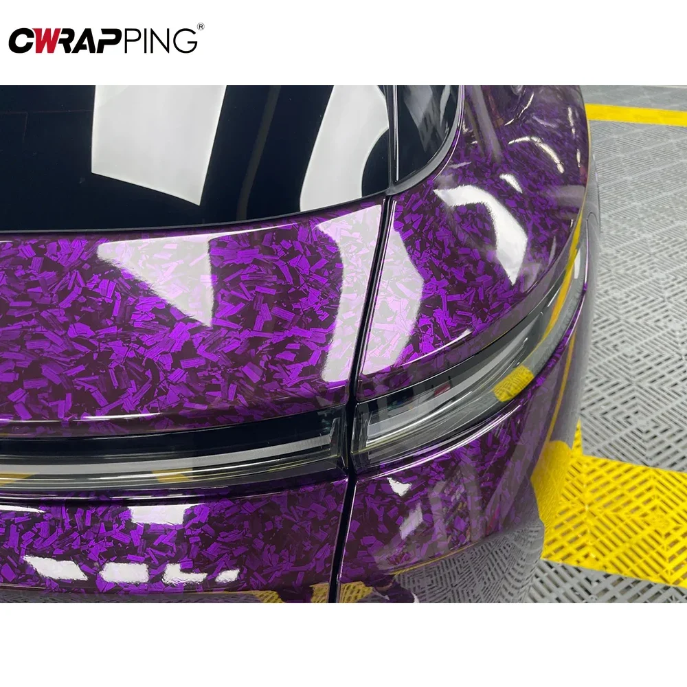 Виниловые Автомобильные Наклейки Из Углеродного Волокна Фиолетовые Кристаллы