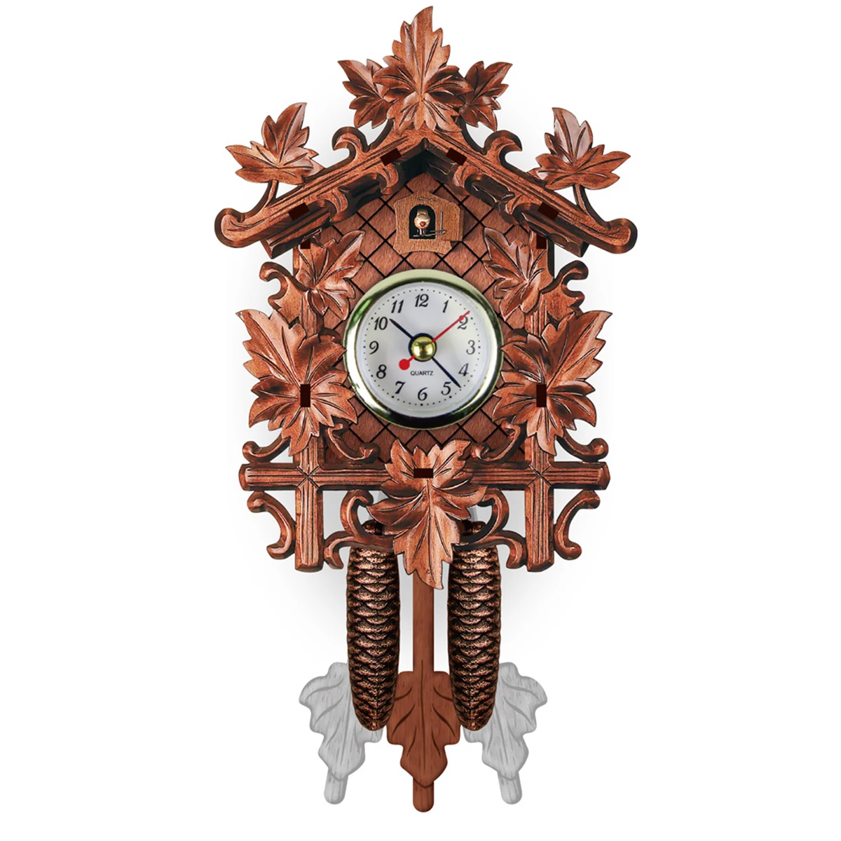 

Wooden Cuckoo Clock Vintage Wall Hanging Clock Home Ornament Wall Decor for Living Room Office wooden wooden wooden wooden