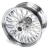 inch custom steel motorcycle spoke wheel set