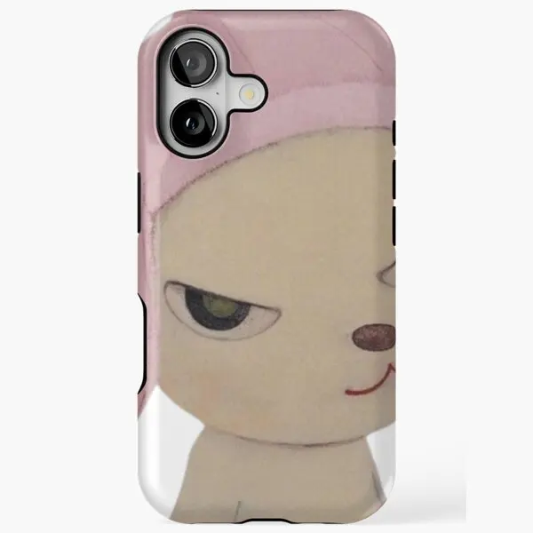 Фото Роскошный двухслойный чехол Clmj Cartoon Yoshitomo Nara для iPhone 17, 17e, 16, 15, 14, 13, 12, 11, X, XS, XR, XSMAX, Air, Pro Max, Plus №5