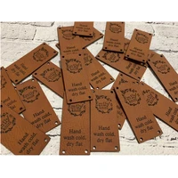 30pcs sewing labels personalised logo brand handmade tags for crochet knitting center fold leather clothes accessories labels