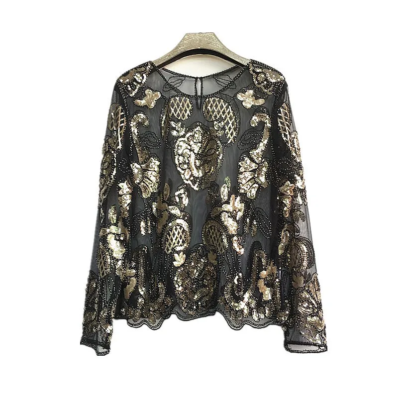 Лазер с блестящими пайетками Футболки Для женщин Танцы клуб футболки леди костюм