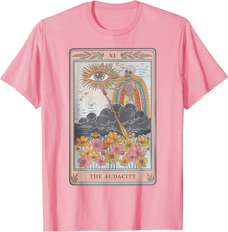 

The Audacity Skeleton Tarot Card Sun Evil Eye Aesthetic T-Shirt