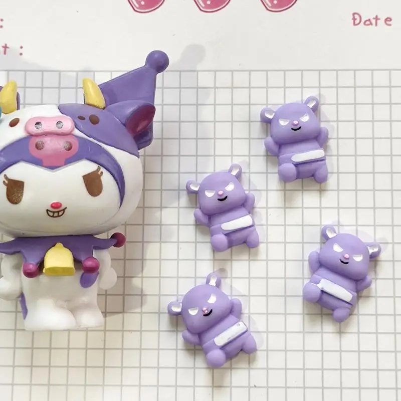 

Чехол для самостоятельного изготовления мобильный телефон, из смолы, с Кремовым кремом, Sanrios, Kuromi Baku, 10 шт.