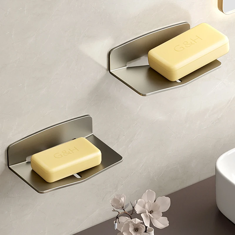 

Bathroom Shower Soap Holder Free-Punching Storage Plate Draining Adhesive Sticky Sponge Storage Rack Tray Organizer Household