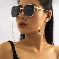 8 colors kpop natural stone heart pendant glasses chain lanyard holder accessories eyewear straps cord sunglasses rope necklace
