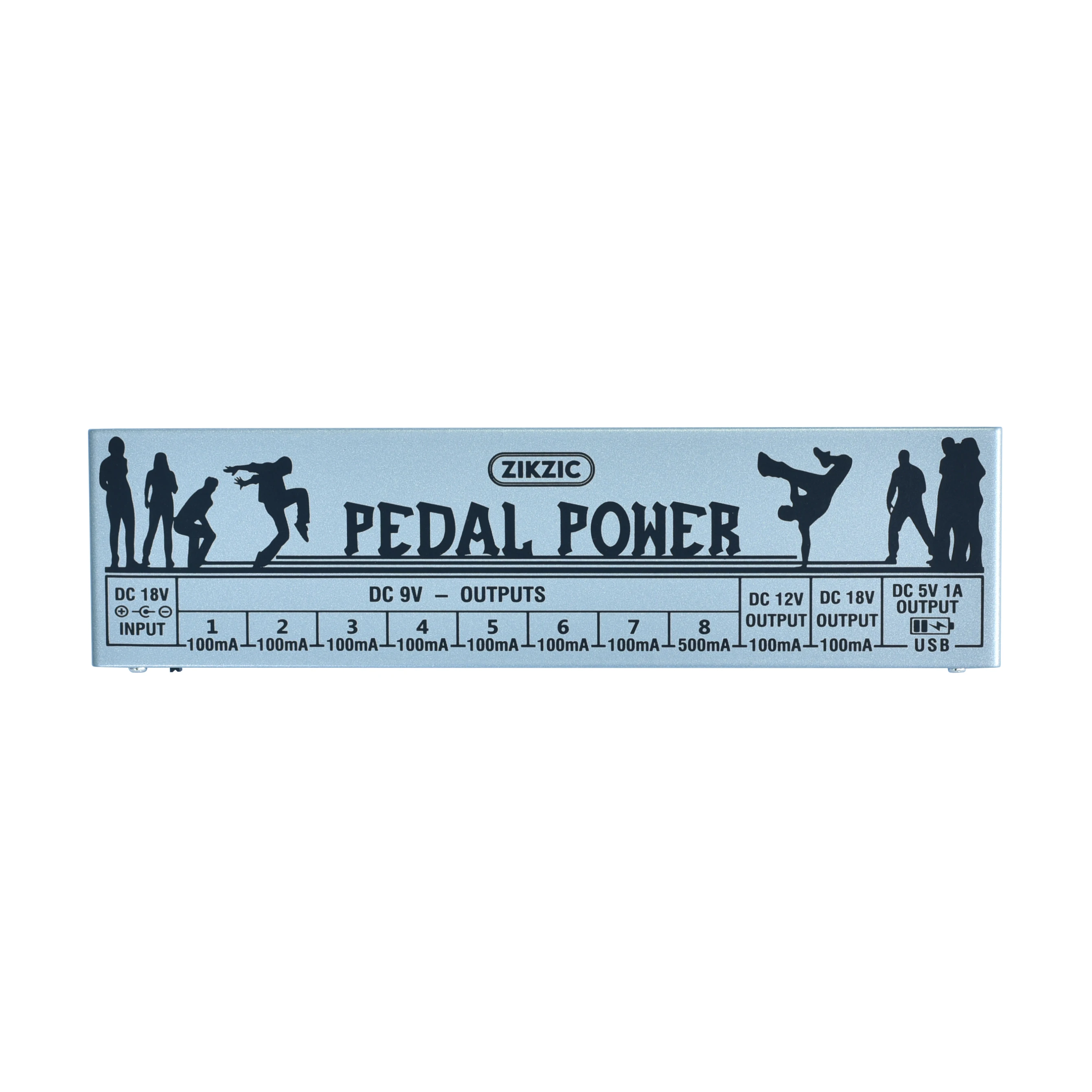 Zikzic Pedal Power Supply Update Output Multi Circuit Power Supply For Guitar Pedal 10 Ways 9V/12V/18V DC Outputs & 1 Way 5V USB