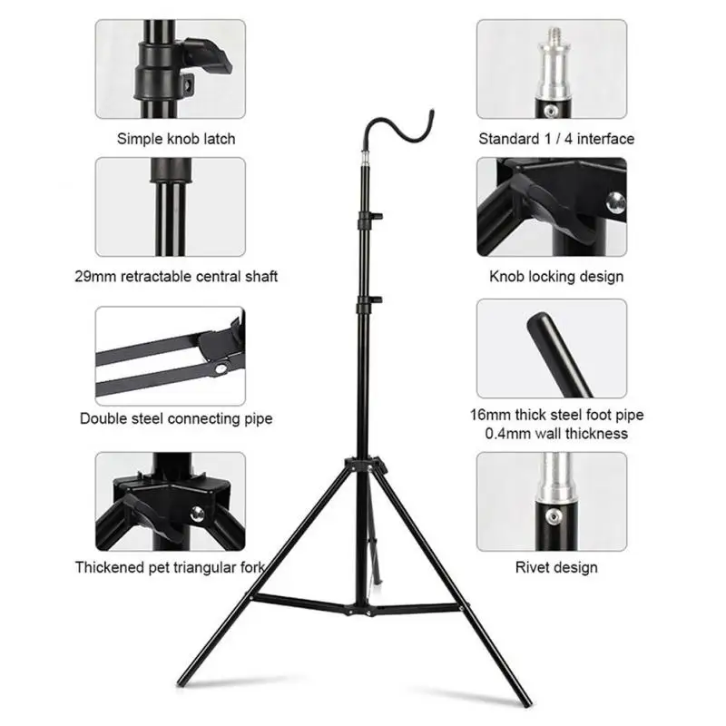 

Многофункциональный держатель лампы, Телескопическая Подставка, многофункциональный металлический штатив для кемпинга, рыбалки, професси...