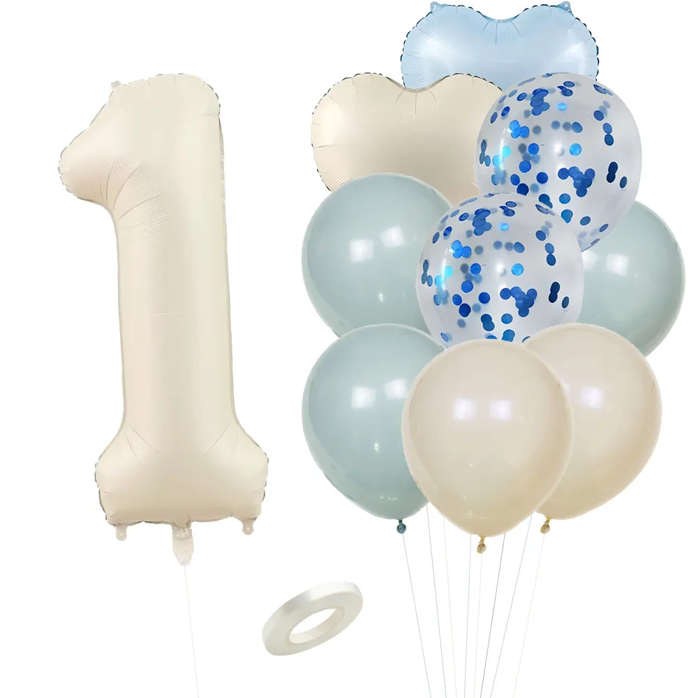 

Набор воздушных шаров CatchMyParty 12 шт., бежевый, синий, 40 дюймов