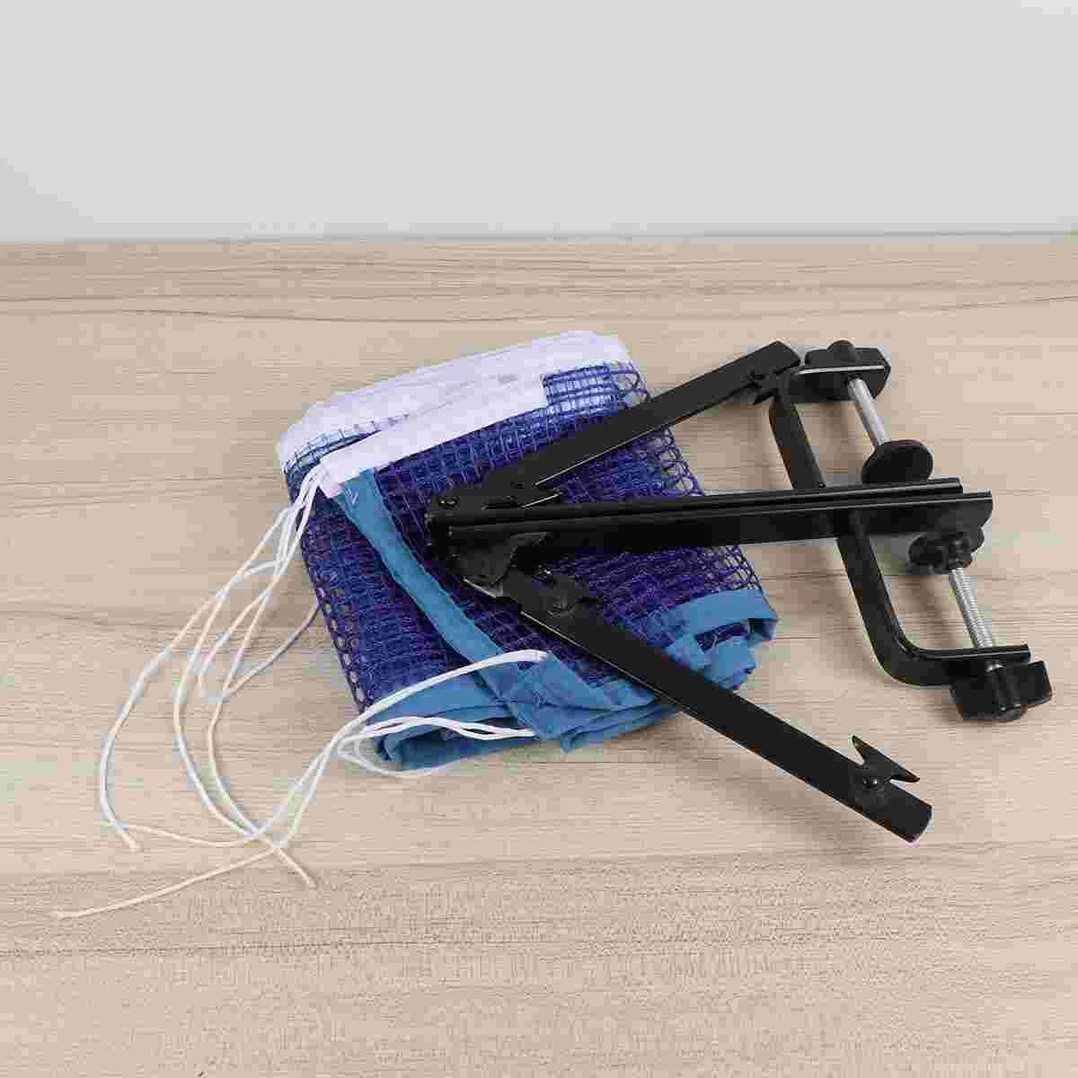 

Standard Table Tennis Net Post Set Portable Pong Rack with Metal Clamp Posts Table Tennis Accessory for Both Indoor Outdoor Use