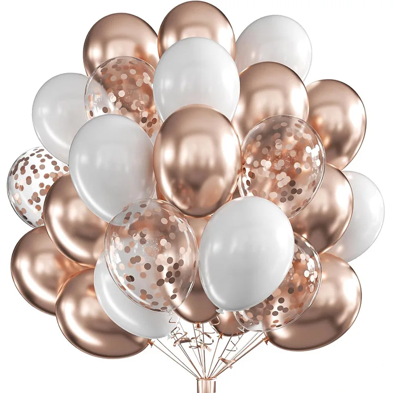 31 шт. хромированные латексные шары с конфетти цвета шампанского вечерние фон для