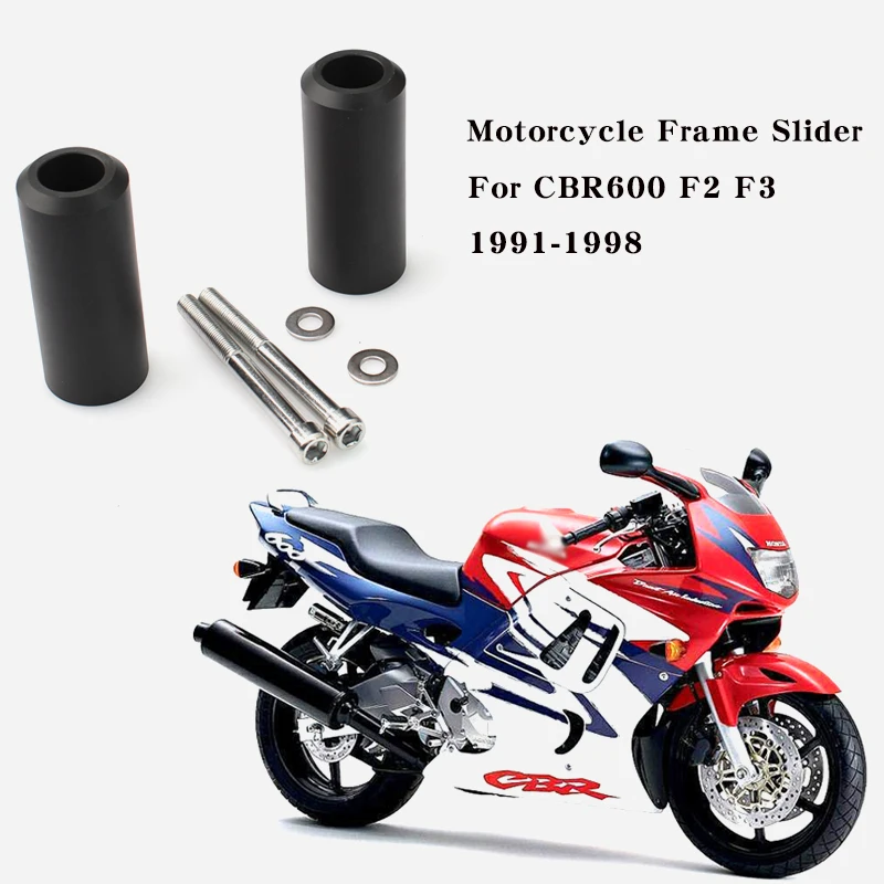 

Для Honda CBR600 CBR 600 F2 F3 1991-1994 1995 1996 1997 1998 Углеродные черные Запчасти для мотоциклов Derlin защита от ударов слайдеры рамы