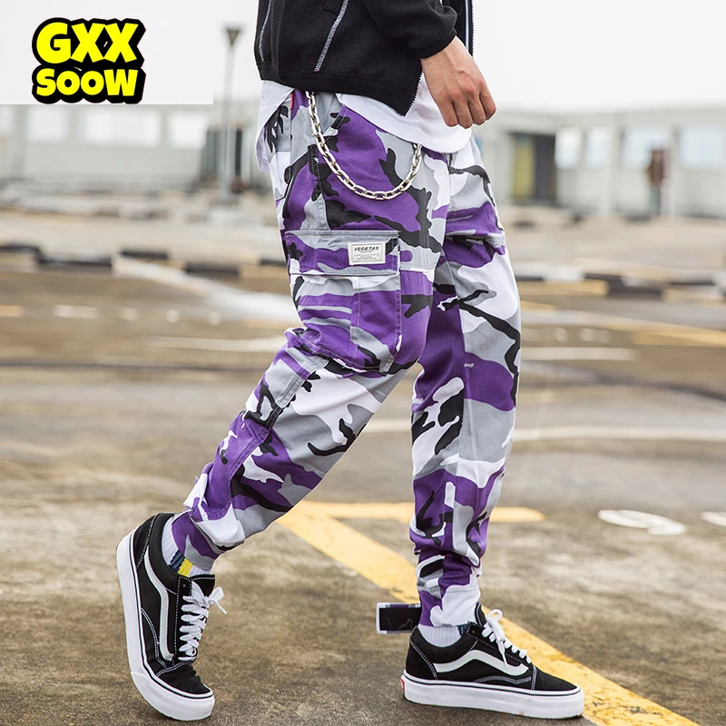 

Streetwear Camouflage Jogger Cargo Pants Men 2019 Hip Hop Casual Cotton Pockets Harem Pants Camo Elastic Waist Trousers WG184