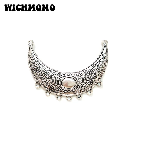 2 шт., серебряный, цинковый сплав, полумесяц, подвески WICHMOMO