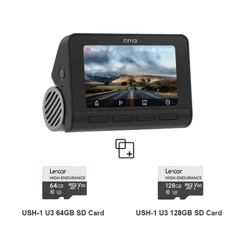 Карта памяти Lexar High Endurance 64 ГБ Micro SD USH-1 U3 Max 100 МБ/с Водонепроницаемая TF-карта для видеорегистратора 70mai 4K A800S, A500S