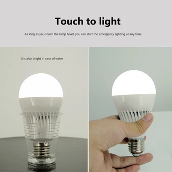 5W 7W 9W 12W E27 Emergency Bulb Light Rechargeable Smart Light Bulb Led Bulb E27 Lamp Energy Saving Outdoor Home Lighting Lamp 3