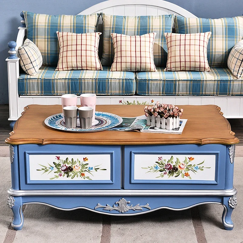 Американский журнальный столик простой для гостиной небольшой креативный из