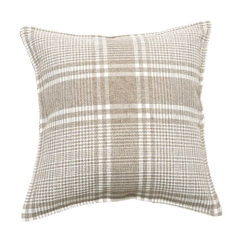 

Linen Plaid Decorative Throw Pillow Covers Linen Decorative Square Throw Pillow Covers Bed Sofa Couch Bench Car Home Decor Comfy