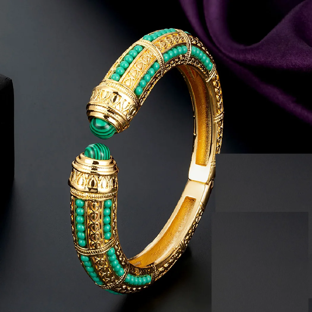 

Trendy Fashion African Beads Gold Bangle&Bracelet Jewelry of Women Wedding High Dubai Inidan Gold Bangle Bracelet free shiping