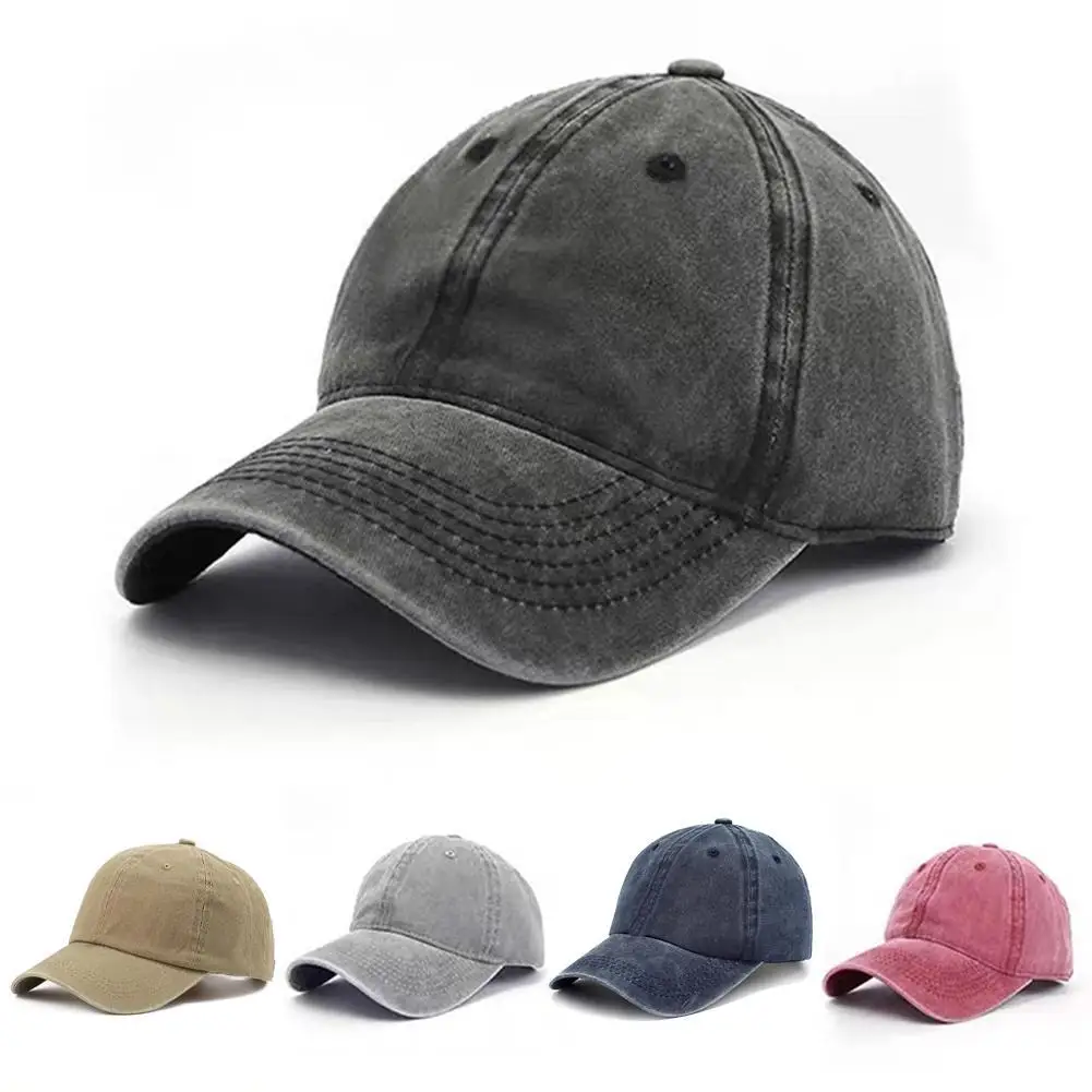 

Solid Washed Denim Baseball Cap Men Women Outdoor Casual Hip Hop Cap Soft Top Breathable Versatile Sunshade Caps Unisex Hats