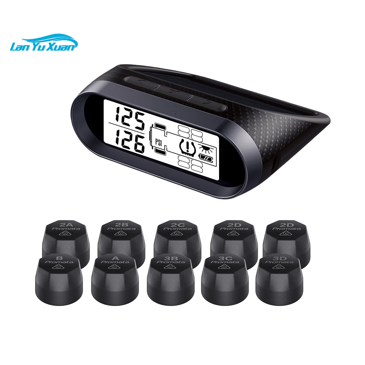 Promata replace battery solar truck Tyre pressure monitoring TPMS for truck with 10 tyre