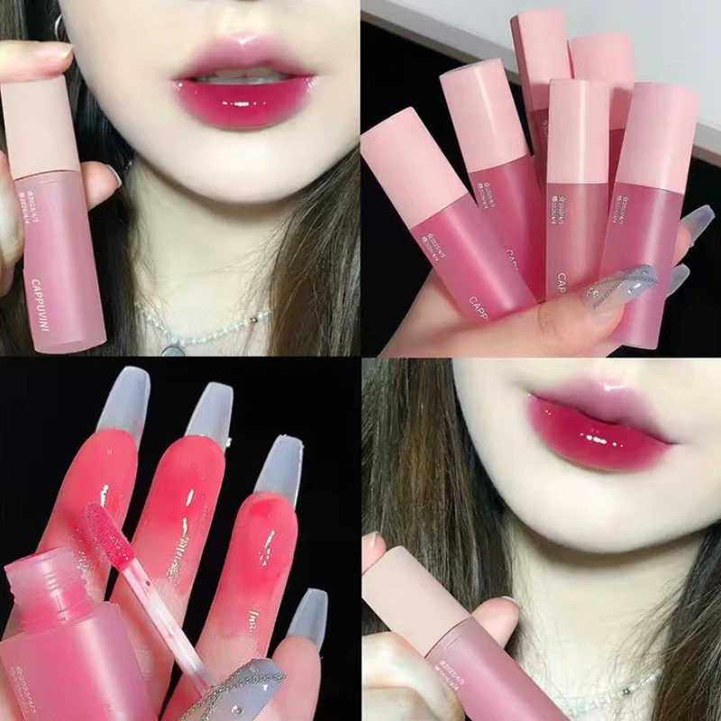 

Jelly Mirror Water Lip Gloss High Gloss Moisturizing Sexy Red Lip Tint Lipsticks Waterproof Long Lasting Non-stick Cup Lip Glaze