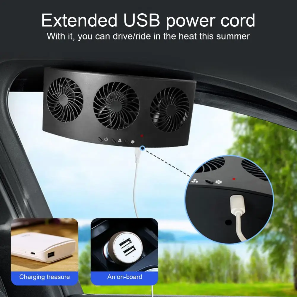 

Car Fan Strong Suction Simple Installation Durable Unique Minimalistic Heat Dissipation Two-speed Regulation Air Vent Radiator C