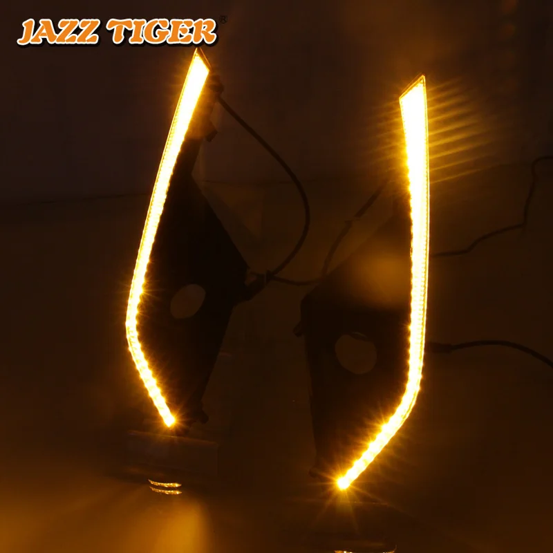JAZZ TIGER 2 шт. желтый сигнал поворота функция водонепроницаемый автомобиль DRL
