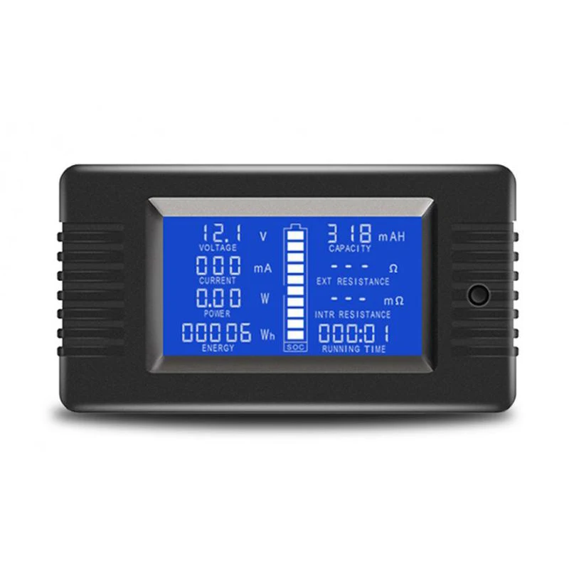 

Вольтметр Амперметр 0-200 в А, цифровой тестер батареи, встроенный Шунт, сопротивление емкости, измеритель напряжения электроэнергии, монитор