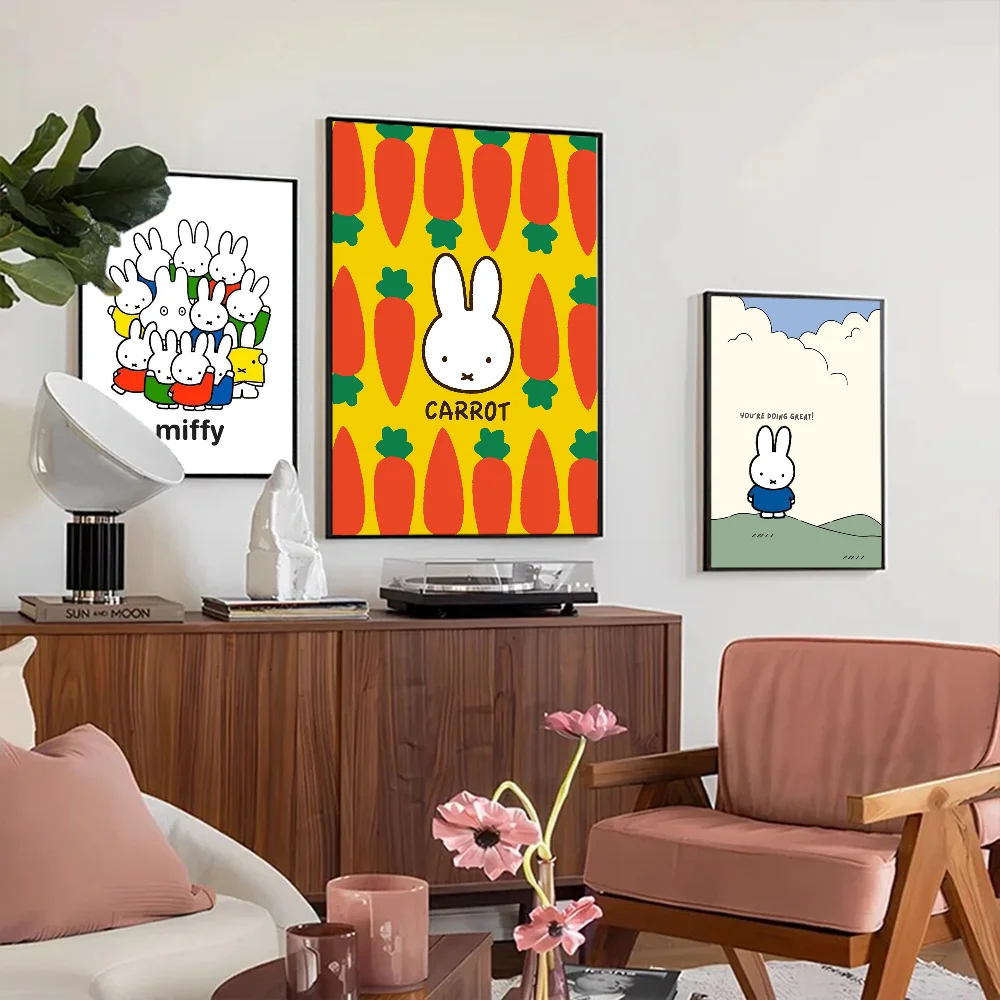 Самоклеящийся художественный постер M-Miffy белая бумага принты постеры