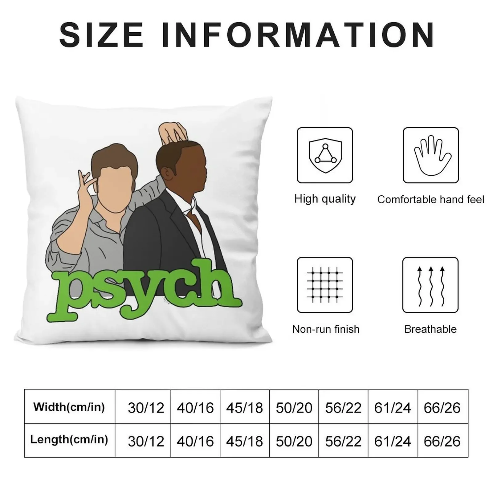 Psych - Декоративная подушка Shawn &amp Gus декоративные наволочки эстетические подушки